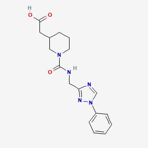 2-[1-[(1-Phenyl-1,2,4-triazol-3-yl)methylcarbamoyl]piperidin-3-yl]acetic acid