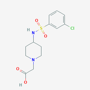 2-[4-[(3-Chlorophenyl)sulfonylamino]piperidin-1-yl]acetic acid