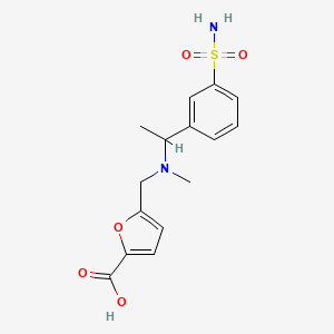 5-[[Methyl-[1-(3-sulfamoylphenyl)ethyl]amino]methyl]furan-2-carboxylic acid