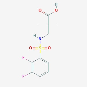 molecular formula C11H13F2NO4S B7444899 3-[(2,3-Difluorophenyl)sulfonylamino]-2,2-dimethylpropanoic acid 