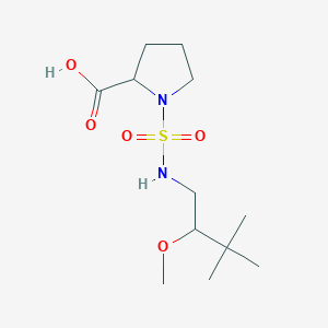 1-[(2-Methoxy-3,3-dimethylbutyl)sulfamoyl]pyrrolidine-2-carboxylic acid