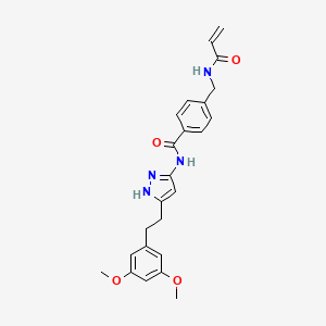 n-{3-[2-(3,5-Dimethoxyphenyl)ethyl]-1h-pyrazol-5-yl}-4-[(prop-2-enamido)methyl]benzamide