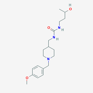 1-(3-Hydroxybutyl)-3-[[1-[(4-methoxyphenyl)methyl]piperidin-4-yl]methyl]urea