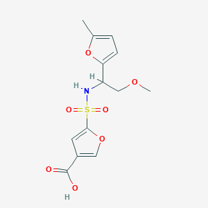 5-[[2-Methoxy-1-(5-methylfuran-2-yl)ethyl]sulfamoyl]furan-3-carboxylic acid