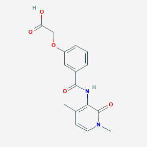 2-[3-[(1,4-Dimethyl-2-oxopyridin-3-yl)carbamoyl]phenoxy]acetic acid