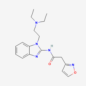 N-[1-[2-(diethylamino)ethyl]benzimidazol-2-yl]-2-(1,2-oxazol-3-yl)acetamide