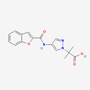 2-[4-(1-Benzofuran-2-carbonylamino)pyrazol-1-yl]-2-methylpropanoic acid