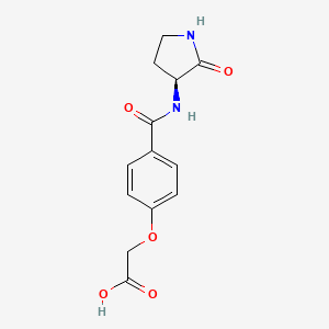 2-[4-[[(3S)-2-oxopyrrolidin-3-yl]carbamoyl]phenoxy]acetic acid