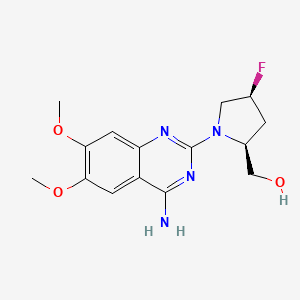 [(2S,4S)-1-(4-amino-6,7-dimethoxyquinazolin-2-yl)-4-fluoropyrrolidin-2-yl]methanol