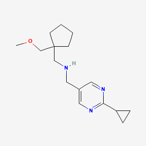 1-(2-cyclopropylpyrimidin-5-yl)-N-[[1-(methoxymethyl)cyclopentyl]methyl]methanamine