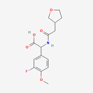 2-(3-Fluoro-4-methoxyphenyl)-2-[[2-(oxolan-3-yl)acetyl]amino]acetic acid