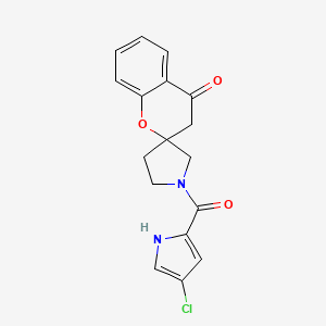 1'-(4-chloro-1H-pyrrole-2-carbonyl)spiro[3H-chromene-2,3'-pyrrolidine]-4-one