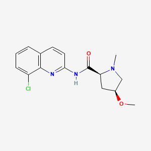 (2S,4S)-N-(8-chloroquinolin-2-yl)-4-methoxy-1-methylpyrrolidine-2-carboxamide