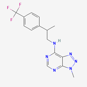 molecular formula C15H15F3N6 B7445105 3-methyl-N-[2-[4-(trifluoromethyl)phenyl]propyl]triazolo[4,5-d]pyrimidin-7-amine 