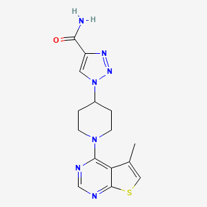 1-[1-(5-Methylthieno[2,3-d]pyrimidin-4-yl)piperidin-4-yl]triazole-4-carboxamide