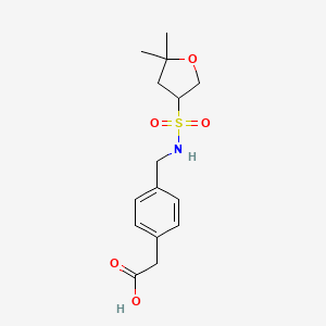 2-[4-[[(5,5-Dimethyloxolan-3-yl)sulfonylamino]methyl]phenyl]acetic acid