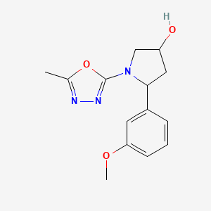 5-(3-Methoxyphenyl)-1-(5-methyl-1,3,4-oxadiazol-2-yl)pyrrolidin-3-ol