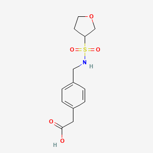 2-[4-[(Oxolan-3-ylsulfonylamino)methyl]phenyl]acetic acid