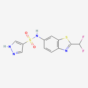 N-[2-(difluoromethyl)-1,3-benzothiazol-6-yl]-1H-pyrazole-4-sulfonamide