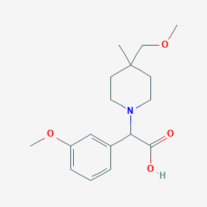 2-[4-(Methoxymethyl)-4-methylpiperidin-1-yl]-2-(3-methoxyphenyl)acetic acid