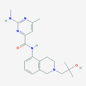 N-[2-(2-hydroxy-2-methylpropyl)-3,4-dihydro-1H-isoquinolin-5-yl]-6-methyl-2-(methylamino)pyrimidine-4-carboxamide