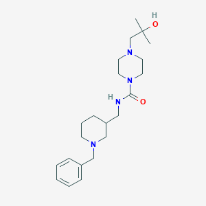 molecular formula C22H36N4O2 B7445169 N-[(1-benzylpiperidin-3-yl)methyl]-4-(2-hydroxy-2-methylpropyl)piperazine-1-carboxamide 