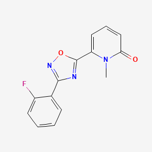 6-[3-(2-Fluorophenyl)-1,2,4-oxadiazol-5-yl]-1-methylpyridin-2-one