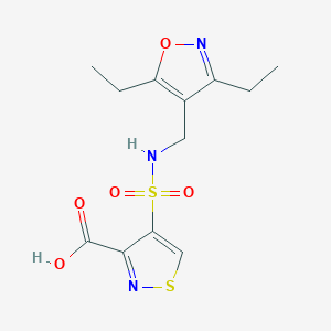 4-[(3,5-Diethyl-1,2-oxazol-4-yl)methylsulfamoyl]-1,2-thiazole-3-carboxylic acid