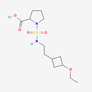 1-[2-(3-Ethoxycyclobutyl)ethylsulfamoyl]pyrrolidine-2-carboxylic acid