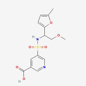 5-[[2-Methoxy-1-(5-methylfuran-2-yl)ethyl]sulfamoyl]pyridine-3-carboxylic acid