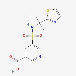 5-[2-(1,3-Thiazol-2-yl)butan-2-ylsulfamoyl]pyridine-3-carboxylic acid