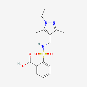 2-[(1-Ethyl-3,5-dimethylpyrazol-4-yl)methylsulfamoyl]benzoic acid