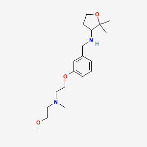 N-[[3-[2-[2-methoxyethyl(methyl)amino]ethoxy]phenyl]methyl]-2,2-dimethyloxolan-3-amine