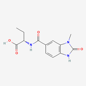 molecular formula C13H15N3O4 B7445252 (2S)-2-[(3-methyl-2-oxo-1H-benzimidazole-5-carbonyl)amino]butanoic acid 