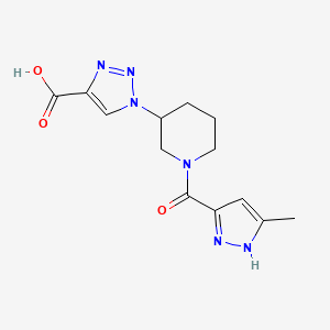 1-[1-(5-methyl-1H-pyrazole-3-carbonyl)piperidin-3-yl]triazole-4-carboxylic acid