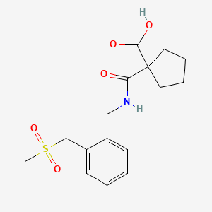 1-[[2-(Methylsulfonylmethyl)phenyl]methylcarbamoyl]cyclopentane-1-carboxylic acid