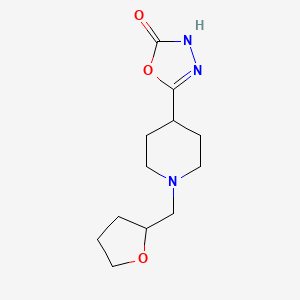 molecular formula C12H19N3O3 B7445279 5-[1-(oxolan-2-ylmethyl)piperidin-4-yl]-3H-1,3,4-oxadiazol-2-one 