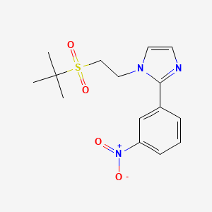 molecular formula C15H19N3O4S B7445291 1-(2-Tert-butylsulfonylethyl)-2-(3-nitrophenyl)imidazole 