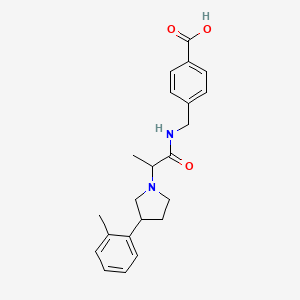 4-[[2-[3-(2-Methylphenyl)pyrrolidin-1-yl]propanoylamino]methyl]benzoic acid