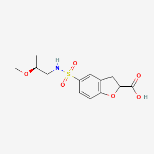 5-[[(2S)-2-methoxypropyl]sulfamoyl]-2,3-dihydro-1-benzofuran-2-carboxylic acid