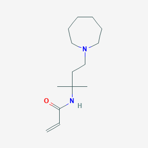 molecular formula C14H26N2O B7445314 N-[4-(azepan-1-yl)-2-methylbutan-2-yl]prop-2-enamide 