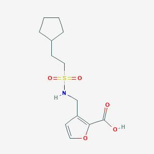 3-[(2-Cyclopentylethylsulfonylamino)methyl]furan-2-carboxylic acid