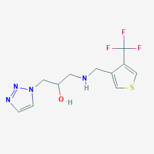 1-(Triazol-1-yl)-3-[[4-(trifluoromethyl)thiophen-3-yl]methylamino]propan-2-ol