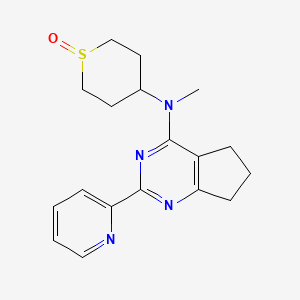 N-methyl-N-(1-oxothian-4-yl)-2-pyridin-2-yl-6,7-dihydro-5H-cyclopenta[d]pyrimidin-4-amine