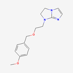 molecular formula C15H19N3O2 B7445371 1-[2-[(4-Methoxyphenyl)methoxy]ethyl]-2,3-dihydroimidazo[1,2-a]imidazole 