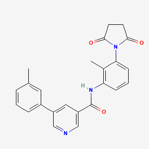 N-[3-(2,5-dioxopyrrolidin-1-yl)-2-methylphenyl]-5-(3-methylphenyl)pyridine-3-carboxamide