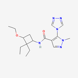 N-(3-ethoxy-2,2-diethylcyclobutyl)-1-methyl-5-(1,2,4-triazol-4-yl)pyrazole-4-carboxamide