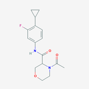 4-acetyl-N-(4-cyclopropyl-3-fluorophenyl)morpholine-3-carboxamide