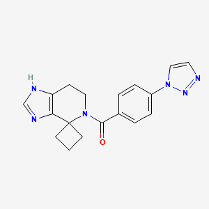 spiro[6,7-dihydro-1H-imidazo[4,5-c]pyridine-4,1'-cyclobutane]-5-yl-[4-(triazol-1-yl)phenyl]methanone