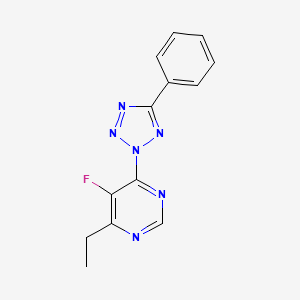 4-Ethyl-5-fluoro-6-(5-phenyltetrazol-2-yl)pyrimidine